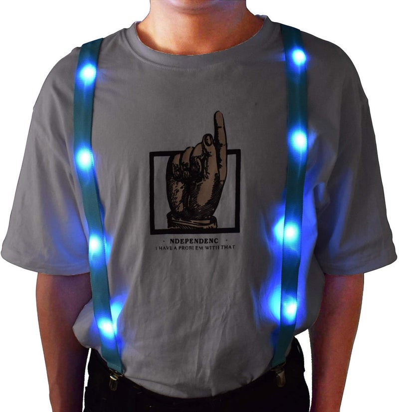 AMNQUERXUS Christmas LED Glow Light Up Suspenders Trouser Braces Y Shape Suspenders for Men Women - Image 5